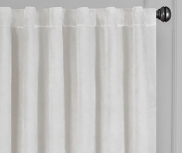 Harper Snow Velvet Blackout Rod Pocket Curtain Panel, (108") - Image 2