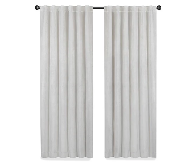 Harper Snow Velvet Blackout Rod Pocket Curtain Panel, (108") - Image 4