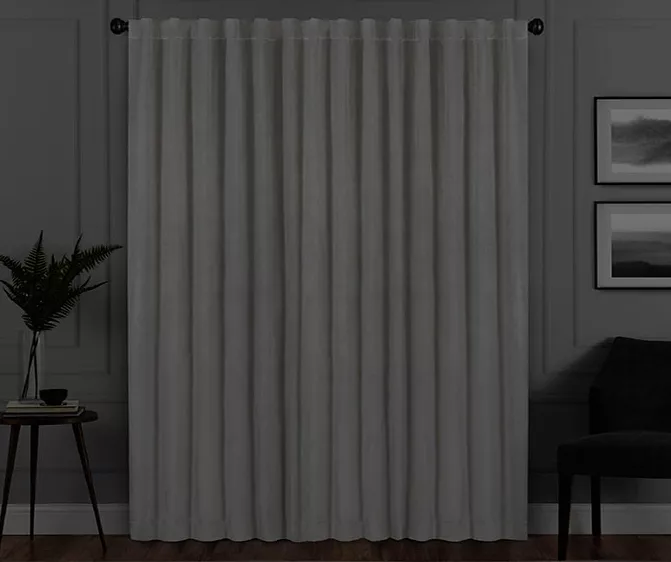 Harper Snow Velvet Blackout Rod Pocket Curtain Panel, (108") - Image 6