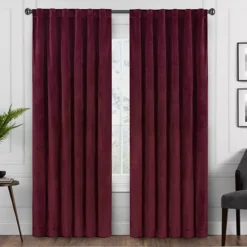 Harper Port Velvet Blackout Rod Pocket Curtain Panel, (108")