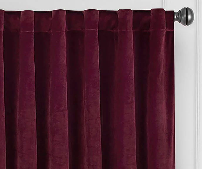 Harper Port Velvet Blackout Rod Pocket Curtain Panel, (108") - Image 2