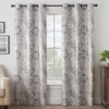 Martina Medallion Taupe Blackout Grommet Curtain Panel, (95")