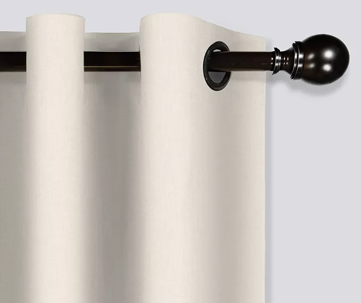 Gabriella Ivory Blackout Grommet Curtain Panel, (63") - Image 2