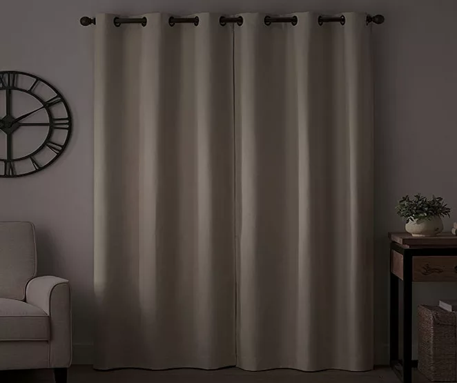 Gabriella Ivory Blackout Grommet Curtain Panel, (63") - Image 6
