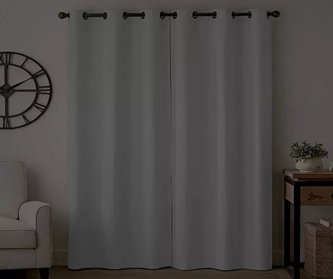 Gabriella Light Gray Blackout Grommet Curtain Panel, (84") - Image 6