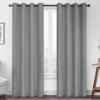 Kira Gray Blackout Grommet Curtain Panel, (63")