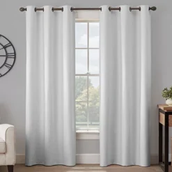 Gabriella Light Gray Blackout Grommet Curtain Panel, (63")