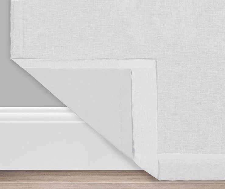 Nora White Blackout Rod Pocket Curtain Panel, (108") - Image 3