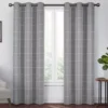 Peconic Gray Blackout Grommet Curtain Panel, (63")