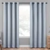Cara Denim Blackout Grommet Curtain Panel, (84")