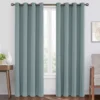 Round & Round Blue River Blackout Grommet Curtain Panel, (84")