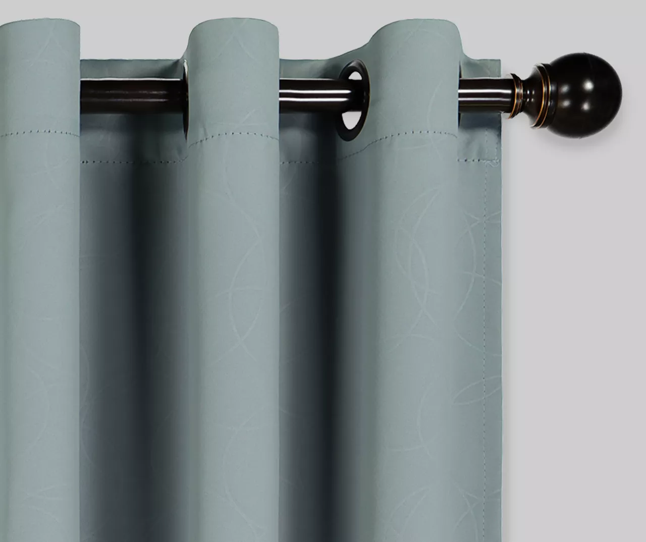 Round & Round Blue River Blackout Grommet Curtain Panel, (84") - Image 3