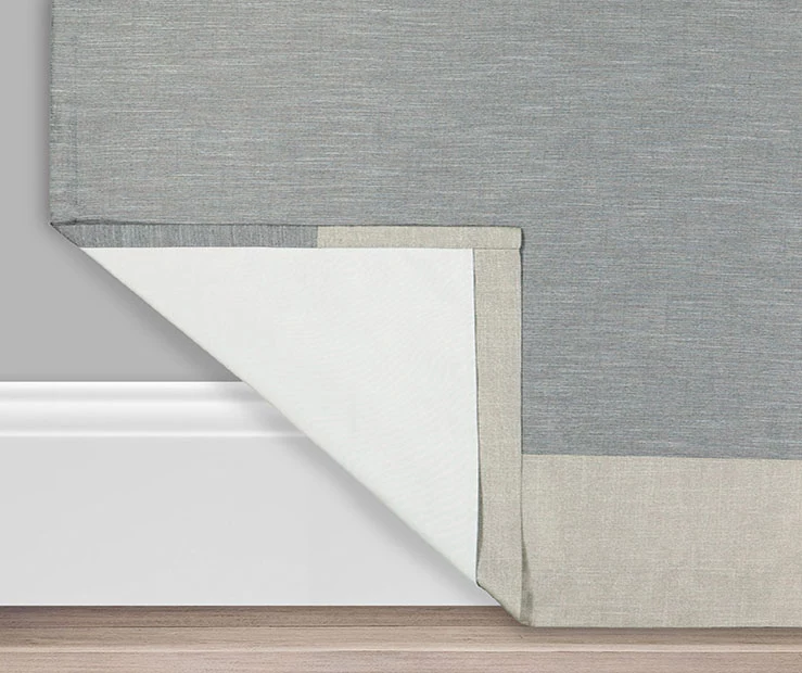 Monty Ivory & Charcoal Blackout Grommet Curtain Panel, (63") - Image 3