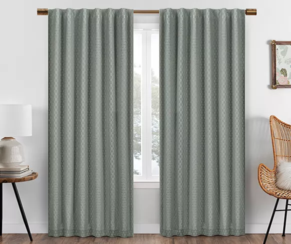 Eclipse Nora Crochet Blackout Rod Pocket Curtain Panel - Image 18
