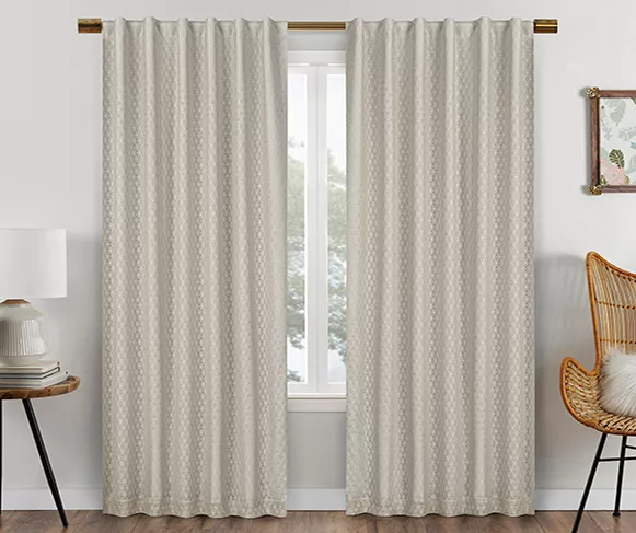 Eclipse Nora Crochet Blackout Rod Pocket Curtain Panel - Image 14