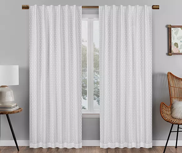 Eclipse Nora Crochet Blackout Rod Pocket Curtain Panel - Image 13
