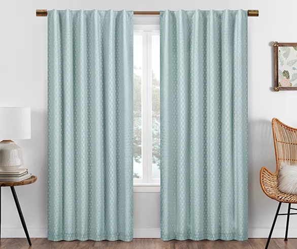 Eclipse Nora Crochet Blackout Rod Pocket Curtain Panel - Image 4