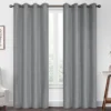 Kira Gray Blackout Grommet Curtain Panel, (95")