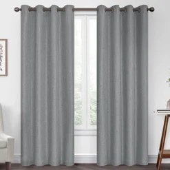 Kira Gray Blackout Grommet Curtain Panel, (95")