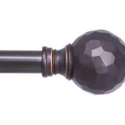 Hailey Oil Rubbed Bronze 1" Curtain Rod, (42"-120")