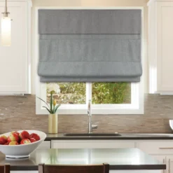 Gray Blackout Cordless Roman Shade
