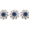 Blue & White Decor Flowers, 3-Piece Set