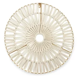 White Round Woven Wall Decor