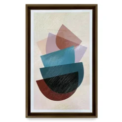 Framed Abstract Shapes Crystex Print, (16" X 26")