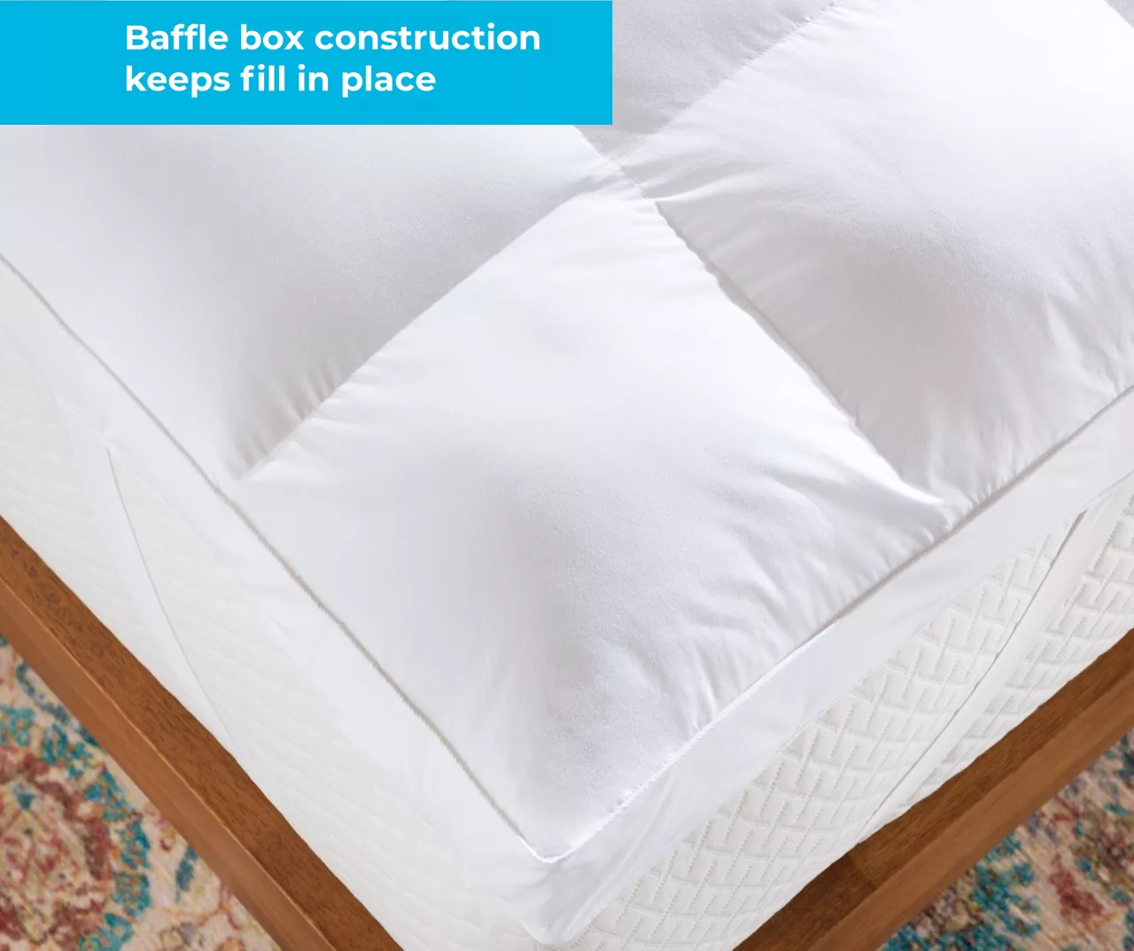 3" Down Alternative Fiberbed Mattress Topper - Image 5