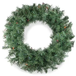 24" Minetoba Pine Light-Up Wreath