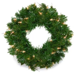 12" Deluxe Windsor Pine Light-Up Wreath