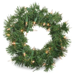 10" Deluxe Windsor Pine Light-Up Wreath