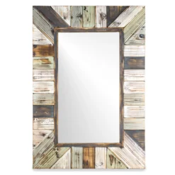 Rustic Plank Farmhouse Mirror