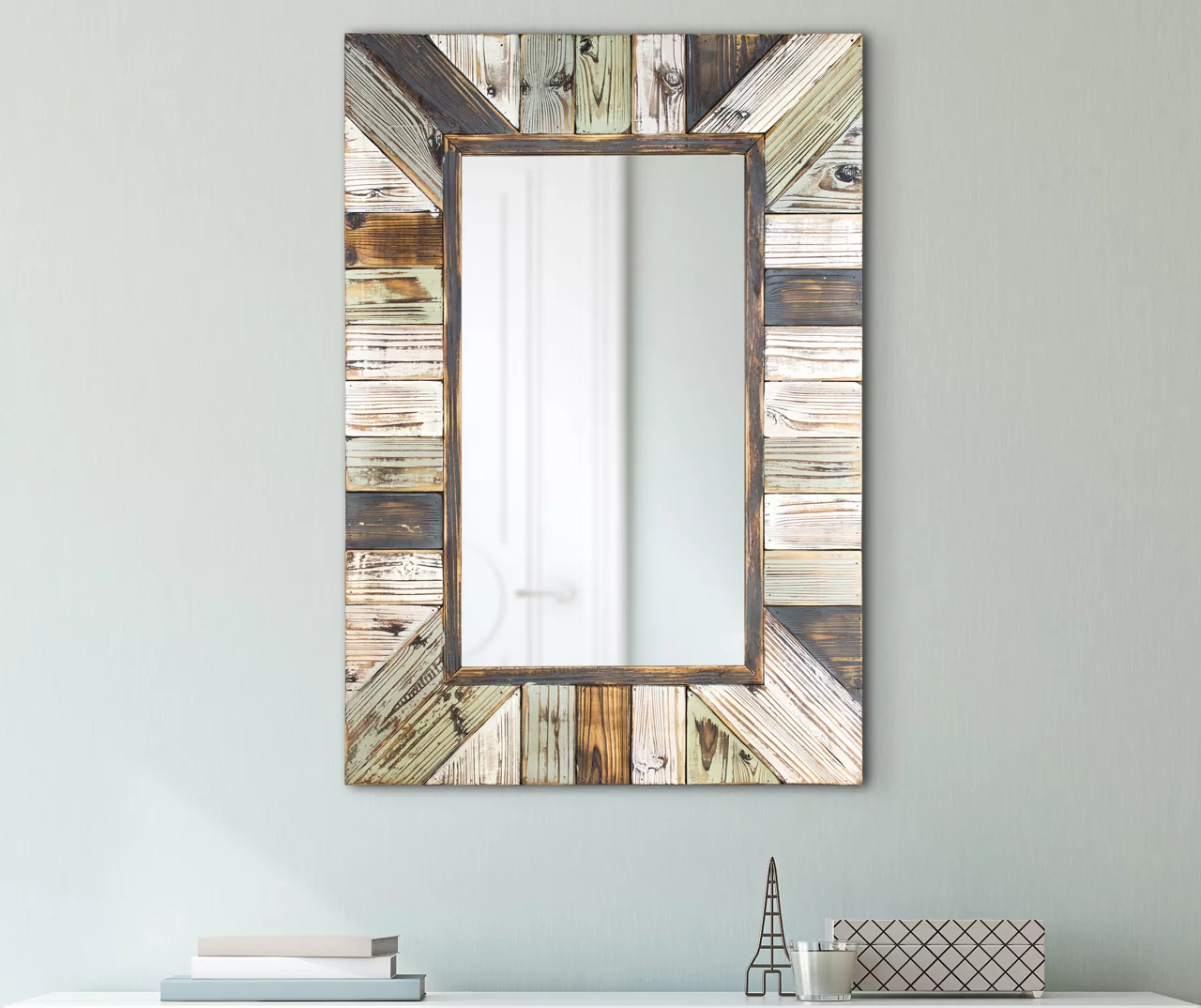 Rustic Plank Farmhouse Mirror - Image 2