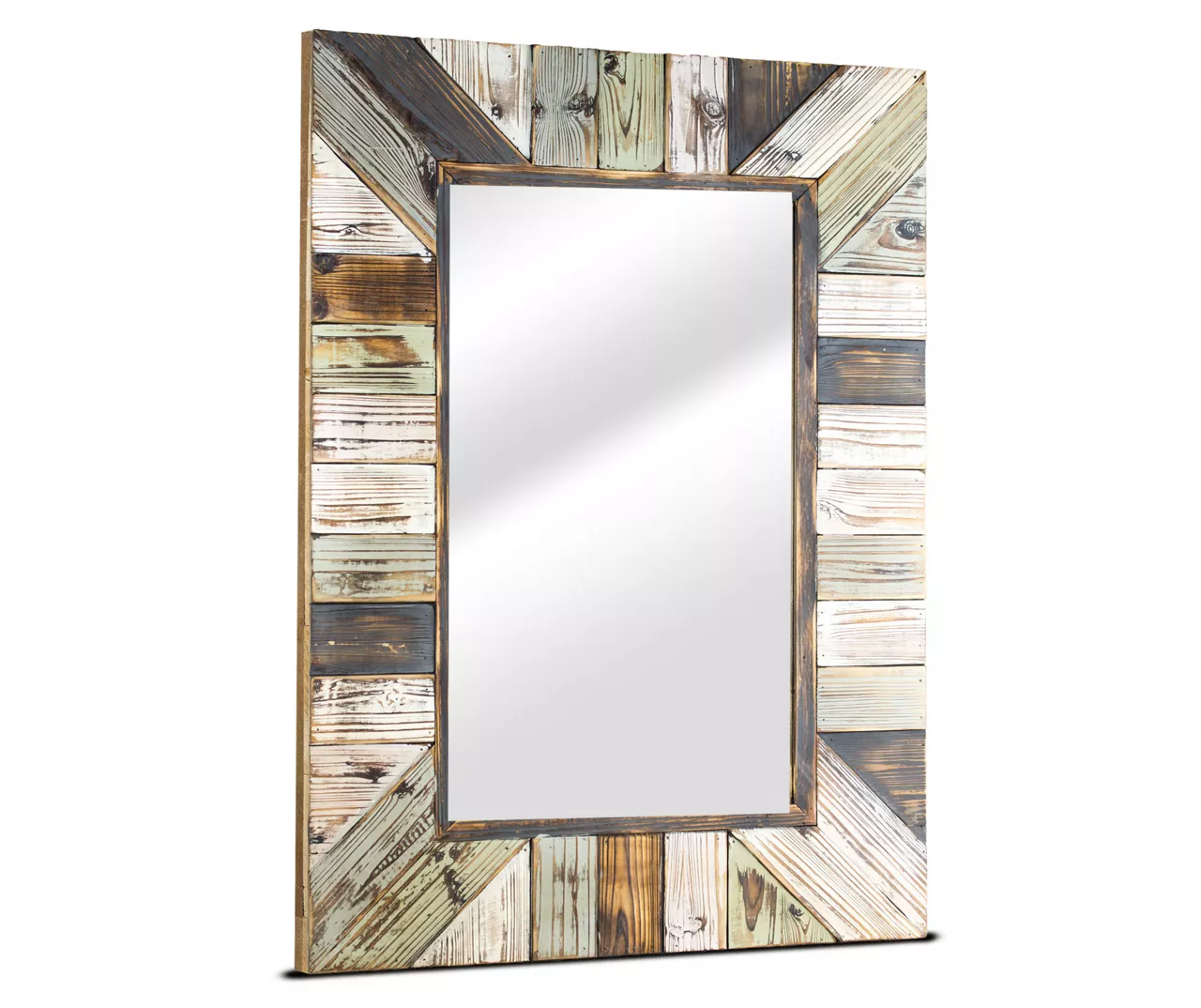 Rustic Plank Farmhouse Mirror - Image 3