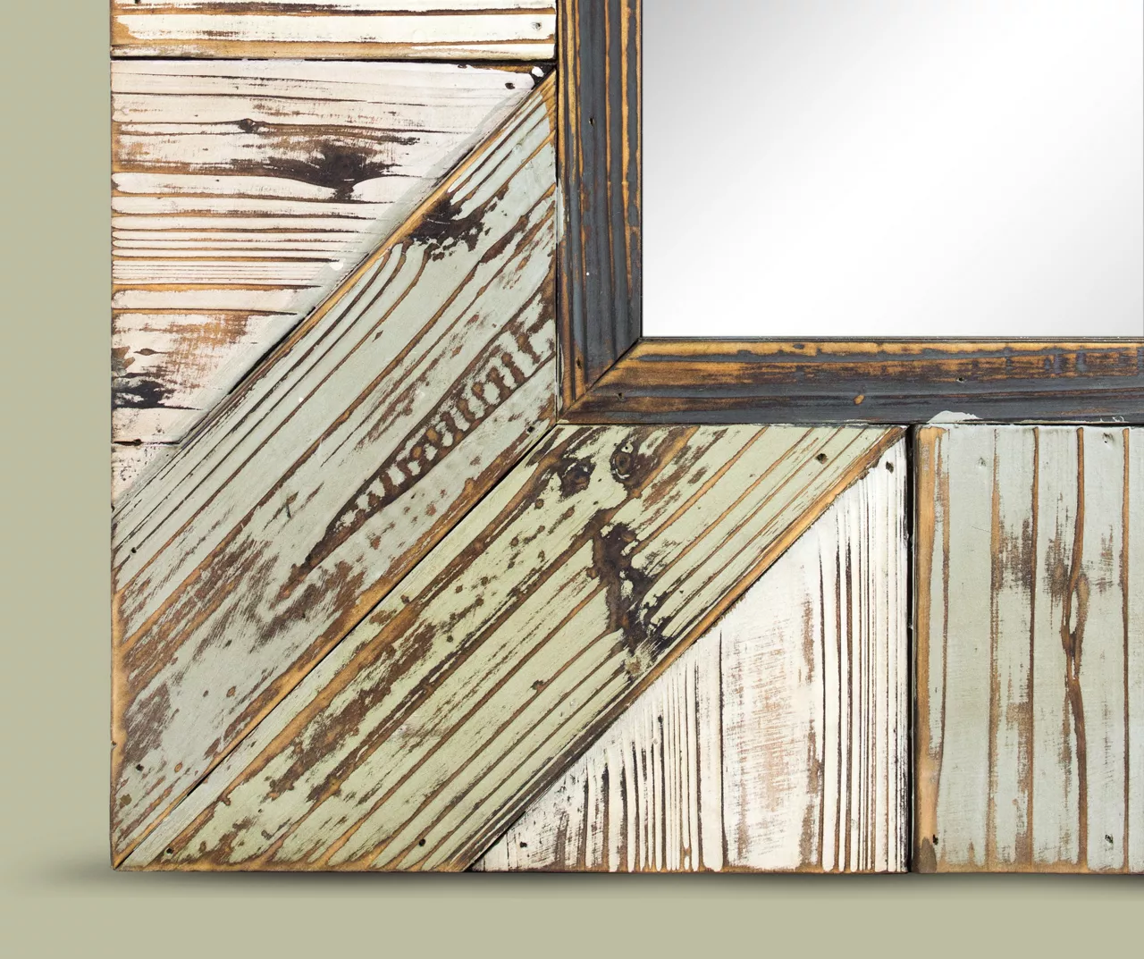 Rustic Plank Farmhouse Mirror - Image 5