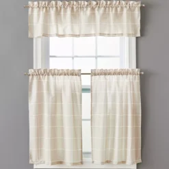 Taupe Ronan Valance & Tier 3-Piece Curtain Set