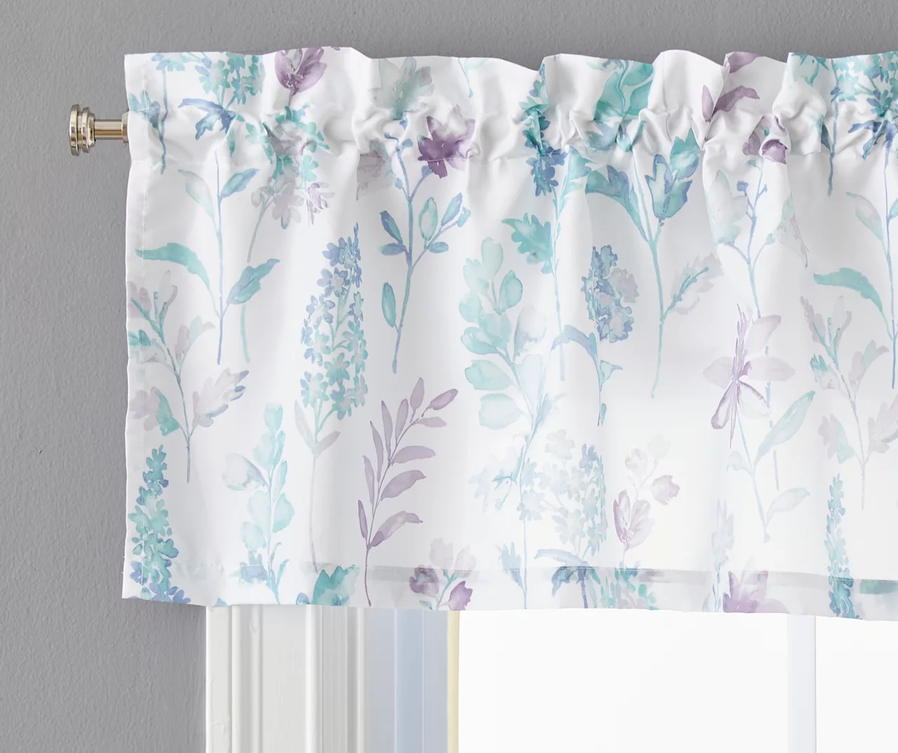 Adair Floral Valance & Tier 3-Piece Curtain Set - Image 2
