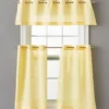 Yellow Tucker Valance & Tier 3-Piece Curtain Set