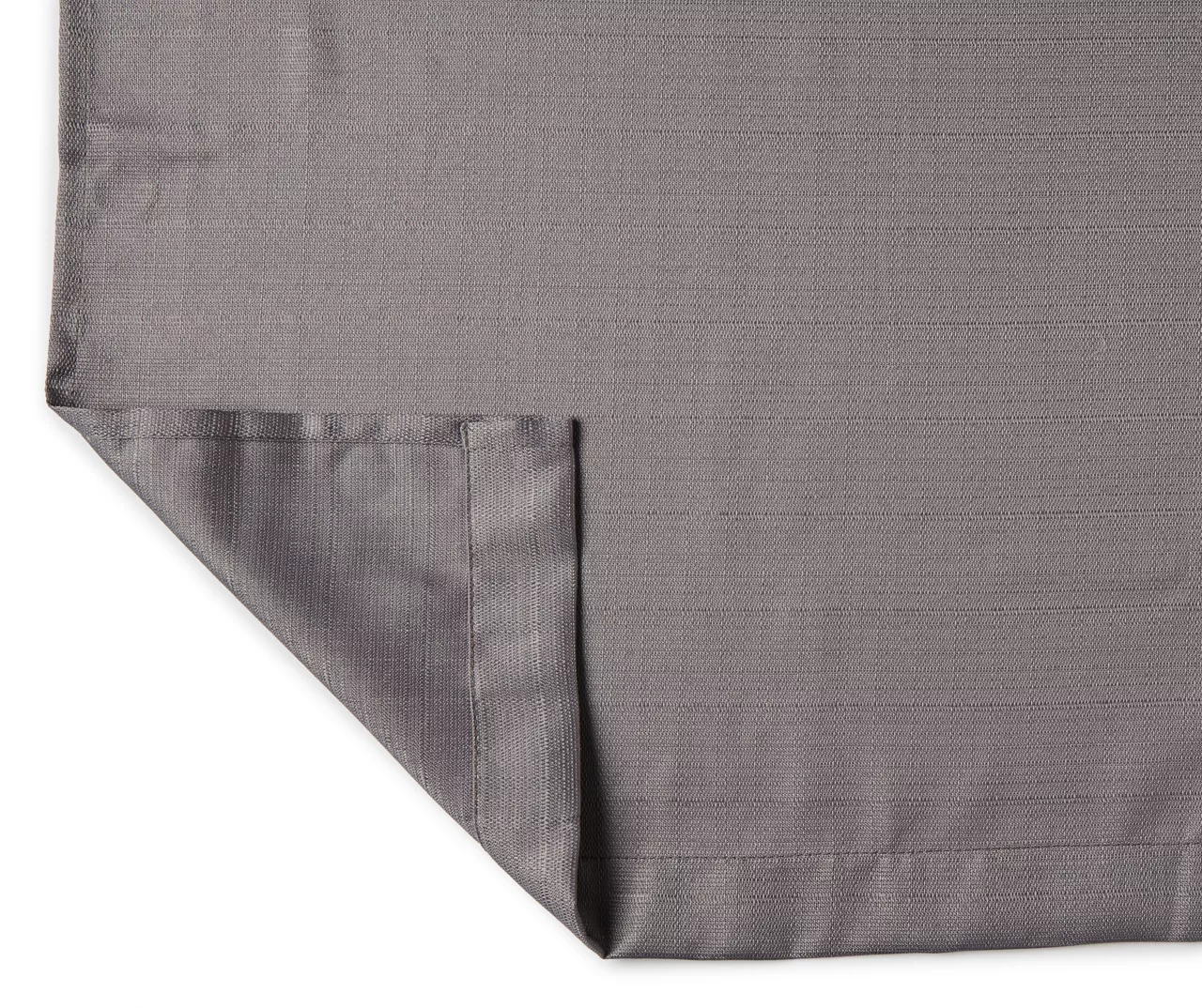 Gray Tucker Textured Valance & Tier 3-Piece Curtain Set - Image 3