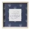 "A Wonderful Life" Blue & Natural Framed Plaque