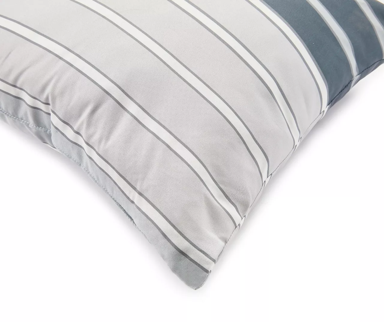 Real Living Alister Gray Striped Reversible Comforter Set - Image 6