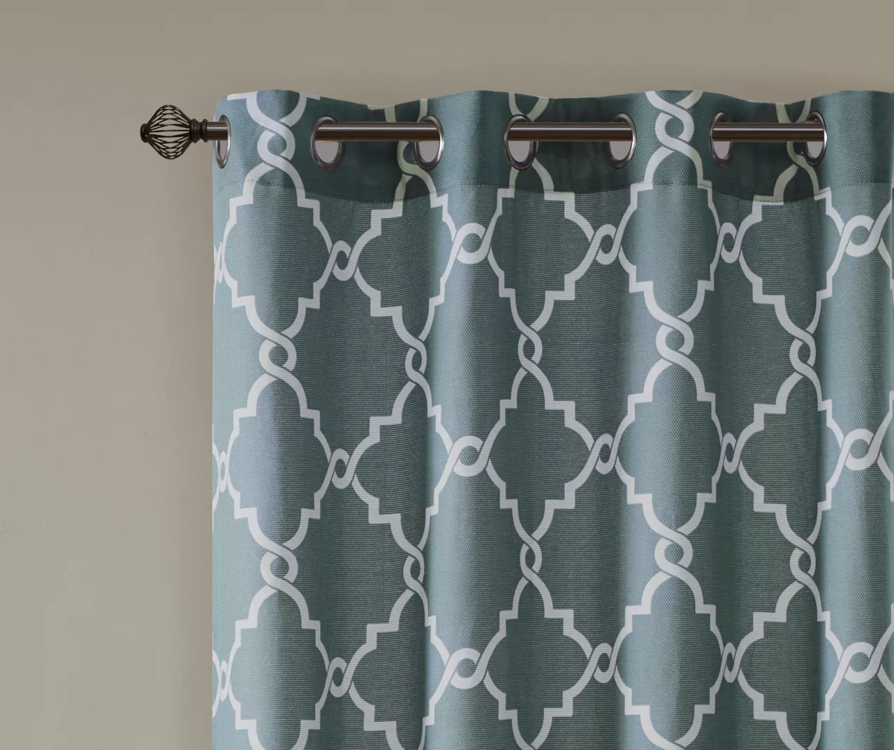 Sereno Fretwork Blue Light-Filtering Grommet Curtain Panel, (84") - Image 4