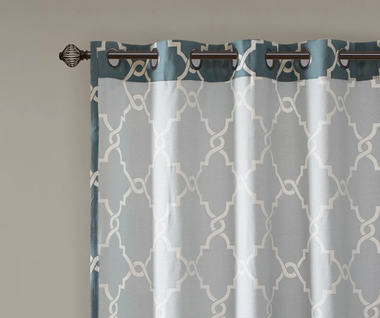 Sereno Fretwork Blue Light-Filtering Grommet Curtain Panel, (84") - Image 5