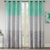 Amanda Aqua Blackout Grommet Curtain Panel, (84")