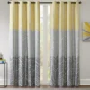 Amanda Yellow Blackout Grommet Curtain Panel, (84")