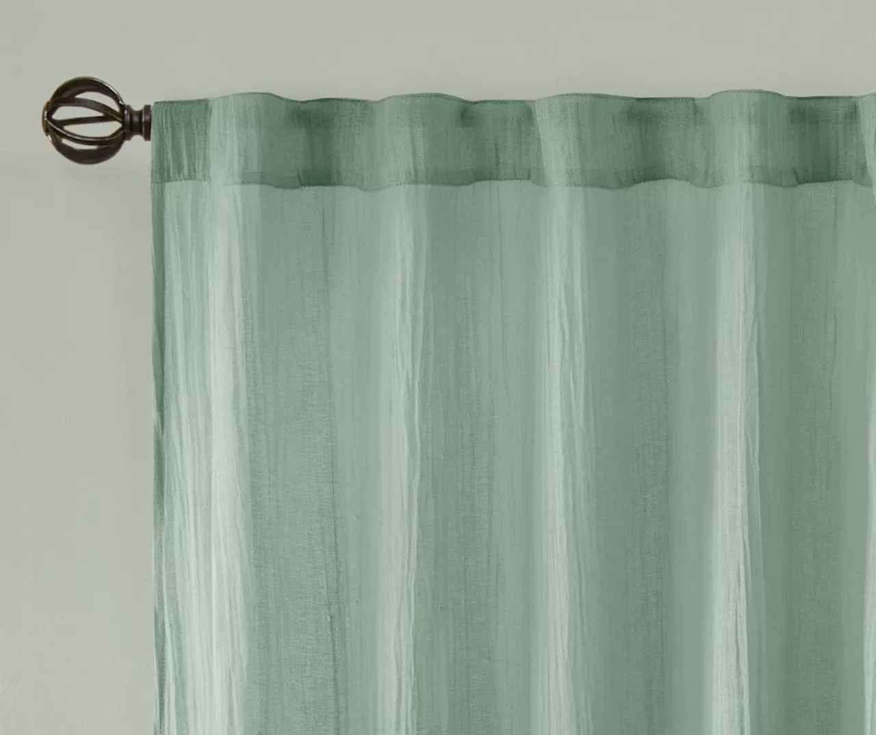 Avery Crushed Sheer Rod Pocket Curtain Panel Pair - Image 9