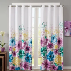 Sky Blackout Grommet Curtain Panel, (84")