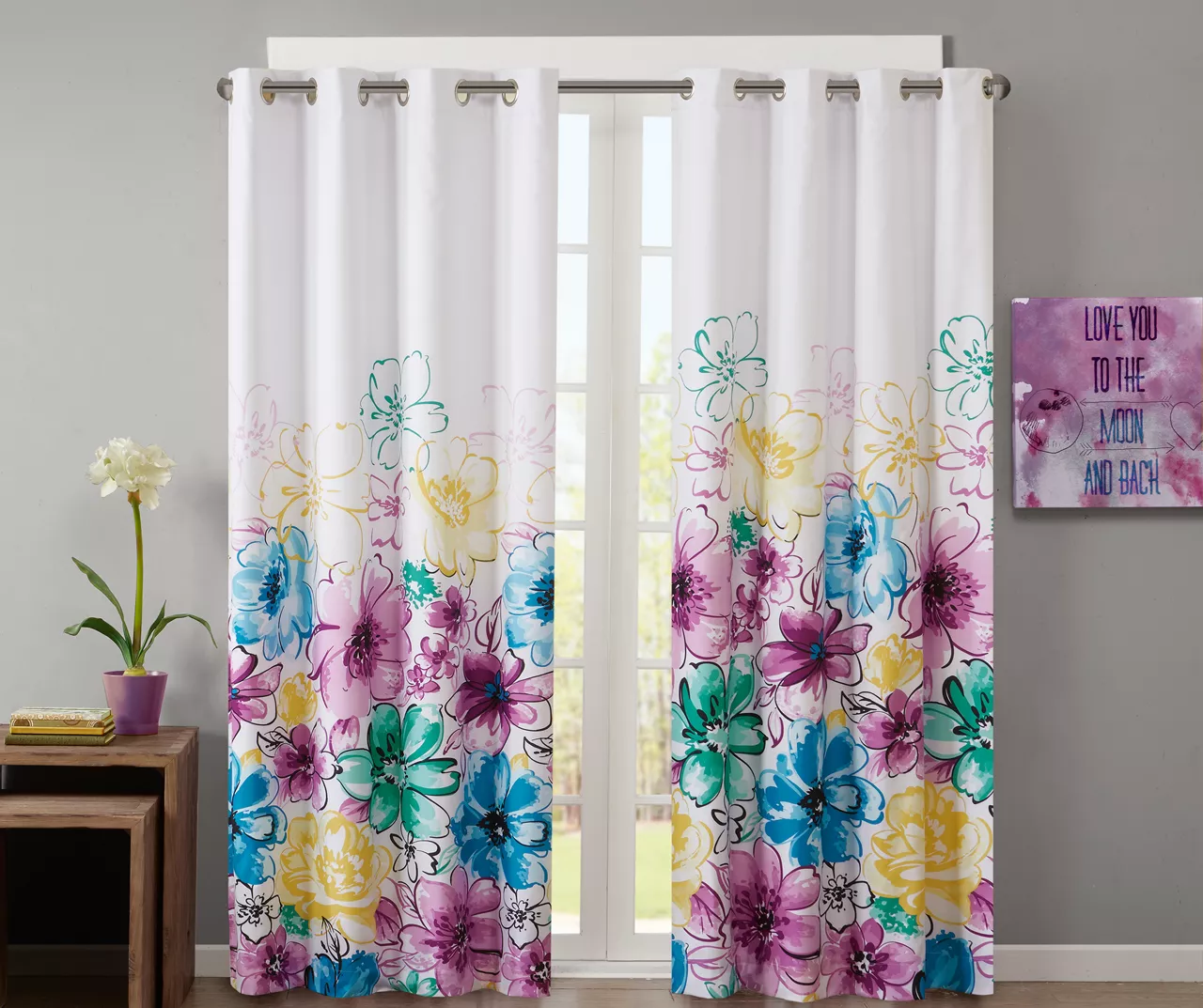 Sky Blackout Grommet Curtain Panel, (84")