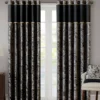 Valerie Black Light-Filtering Rod Pocket Curtain Panel Pair, (95")